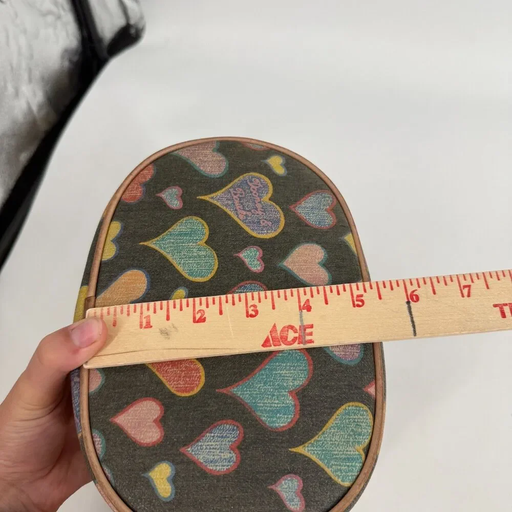 Vintage Dooney & Bourke Shoulder Purse Bag Y2K Crayon Bucket Bag Rainbow Hearts